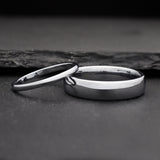 his and hers silver wedding bands