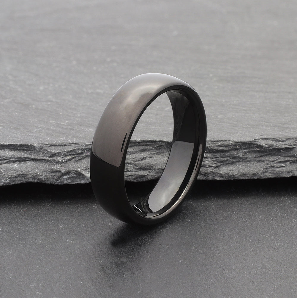 black wedding band for men