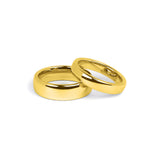 Matching gold wedding ring pair for couples