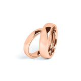 Dome his and hers rose gold wedding ring sets with high polished finish