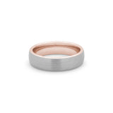 silver with rose gold ring