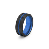 black and blue wedding ring