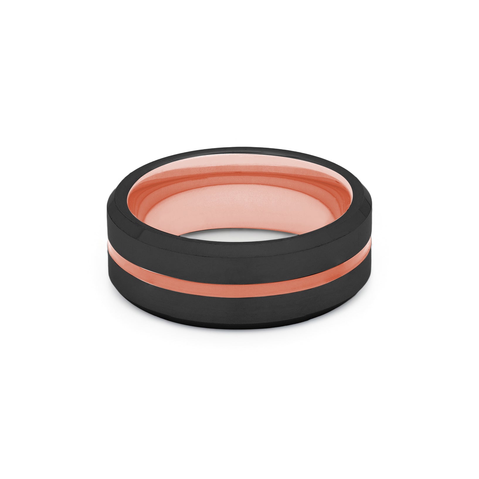 rose gold mens wedding band