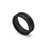 Groove - Black Tungsten Wedding Ring for Him