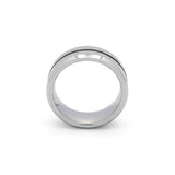 black and silver wedding band