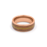 Rose Gold Guitar String Wedding Ring For Him