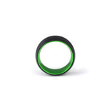 Green Wedding Ring for Men – Brushed Black Tungsten Band