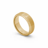 tungsten mens gold wedding ring