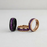 Amethyst Stone Wedding Rings