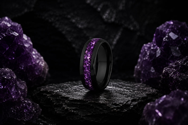 Amethyst Stone Wedding Rings