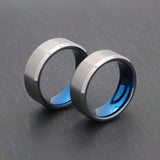 Blue Tungsten Rings