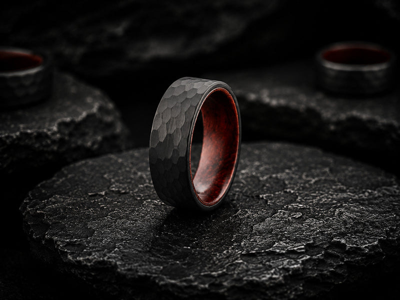 hammered tungsten ring collection