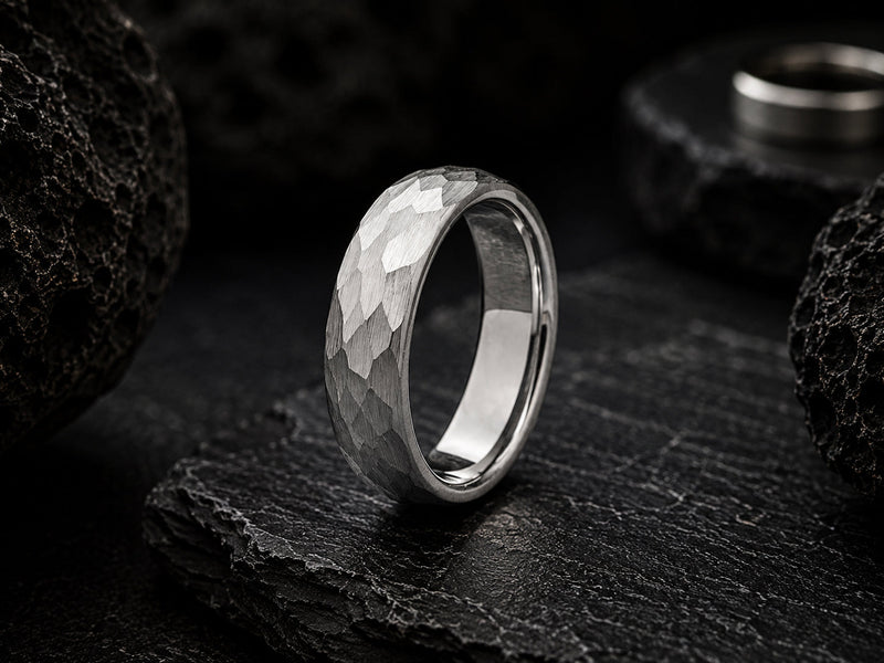 mens grey wedding band collection image