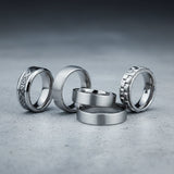 Silver Tungsten Rings