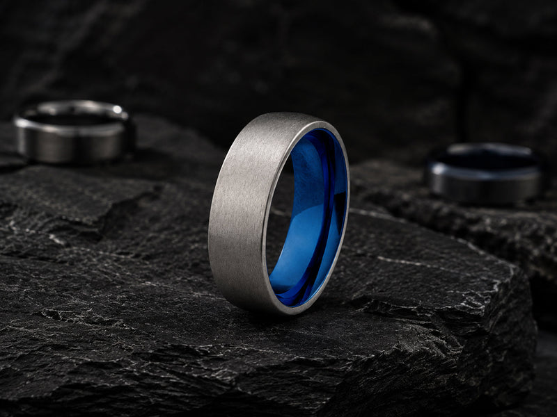 photo of mens titanium wedding bands