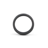 black tungsten meteorite wedding band mens