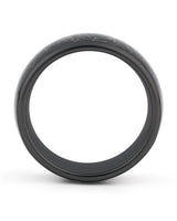 Black galaxy meteorite tungsten ring lifestyle view