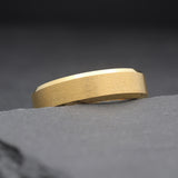 mens gold tungsten wedding ring