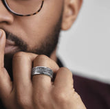 Mens Celtic knot tungsten wedding band – 8mm