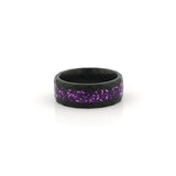 unique wedding band black amethyst ring