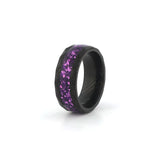 amethyst ring mens damascus steel