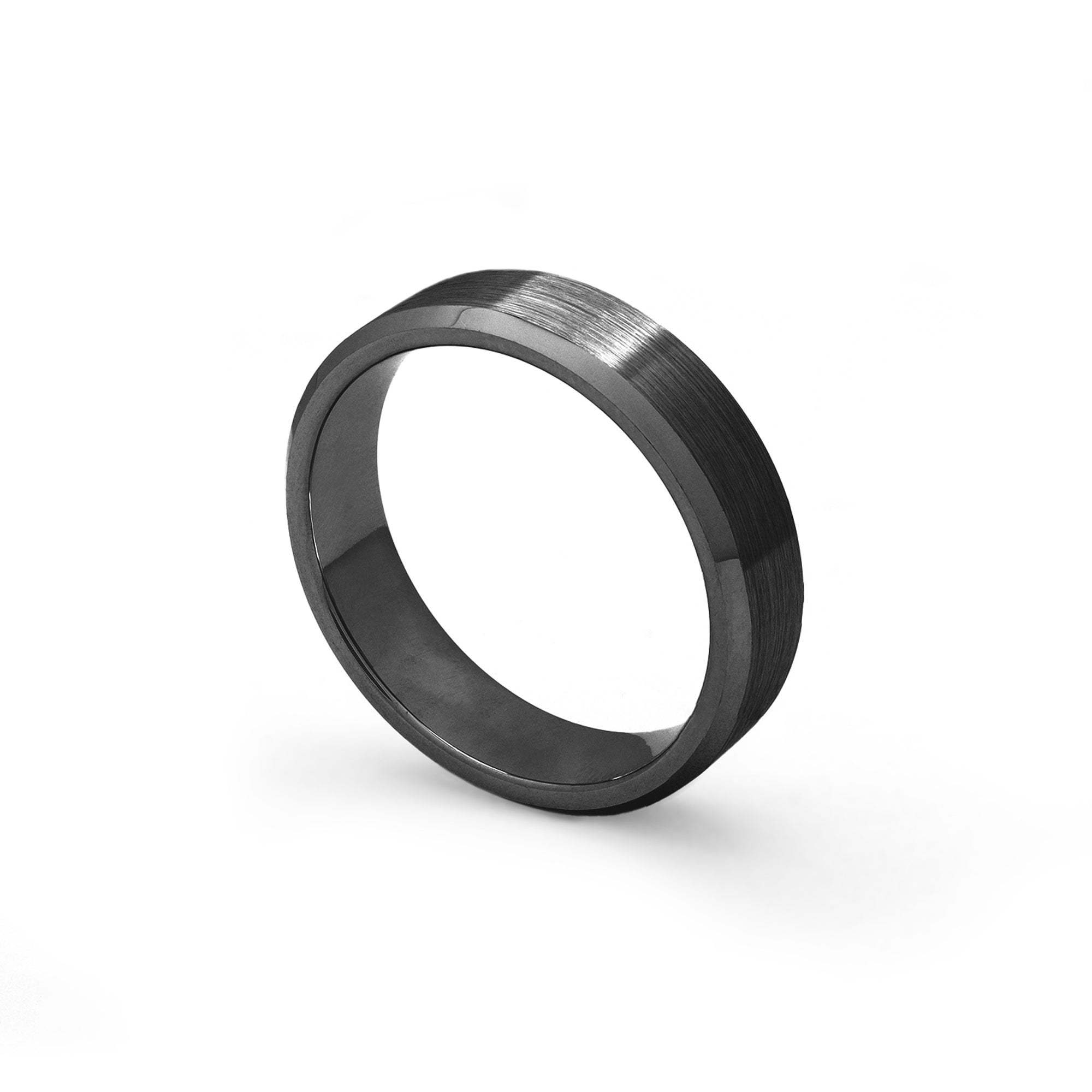 dark mens wedding band