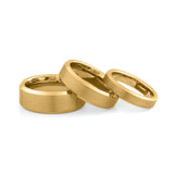 gold tungsten couples wedding band set brushed center polished beveled edges matching wedding rings