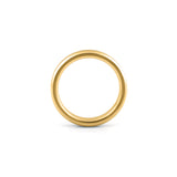 Gold tungsten wedding ring brushed centre polished beveled edges 4mm