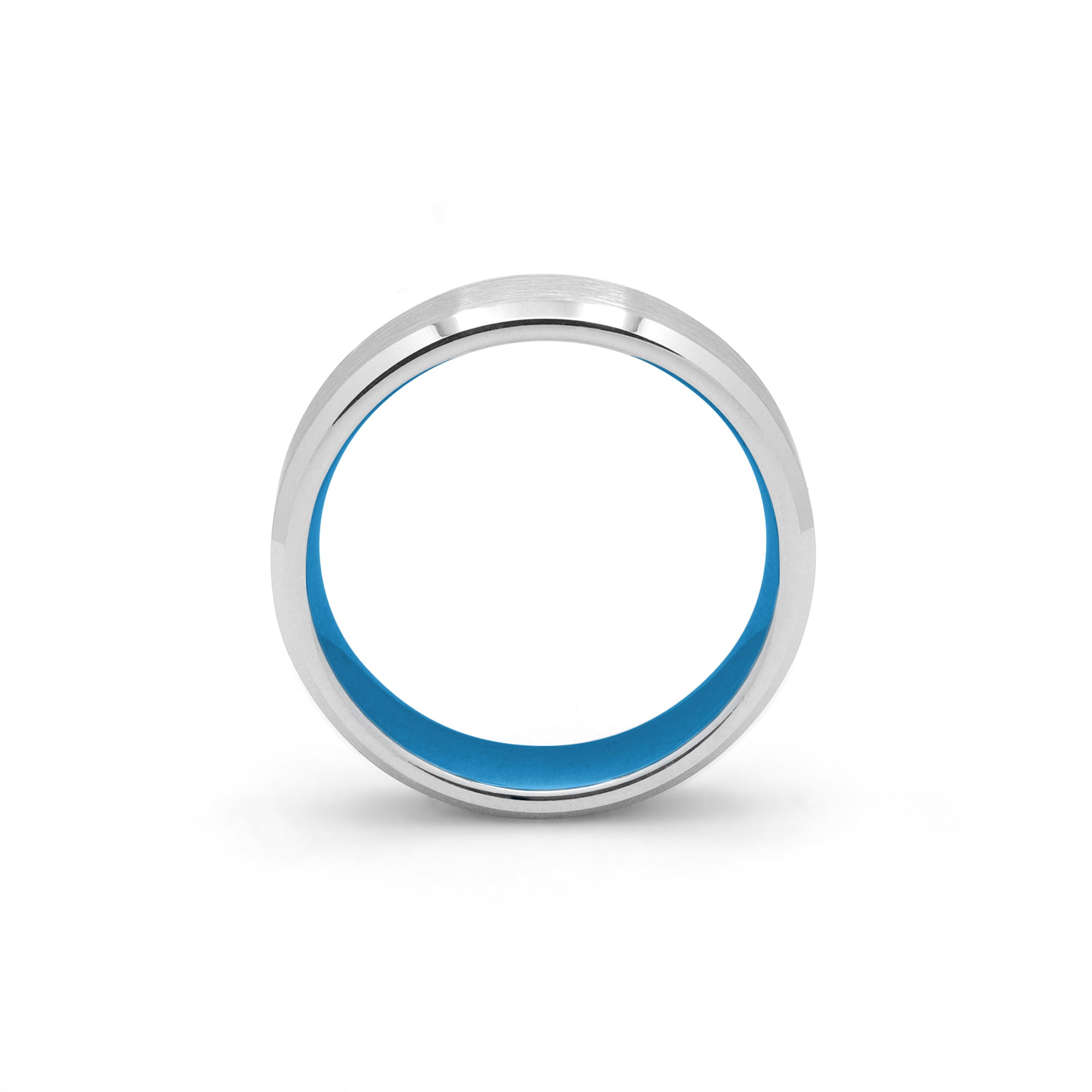 mens brushed tungsten ring
