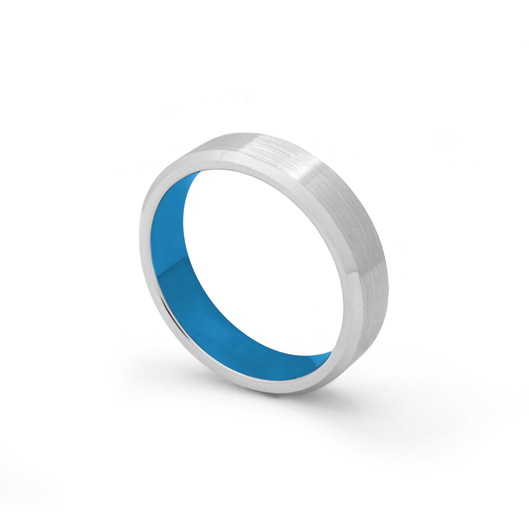 brushed tungsten wedding band for men