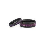 matching purple gemstone wedding rings black