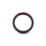8mm black tungsten ruby ring wide red gemstone wedding band