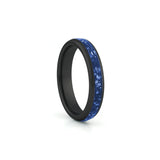 blue sapphire inlay ring 4mm