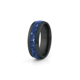 8mm black sapphire tungsten ring