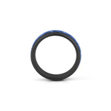 wide sapphire wedding band black