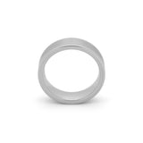 All silver tungsten ring for men – brushed centre finish