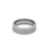 Men’s silver tungsten carbide ring