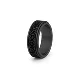 black celtic spinner ring 8mm stainless steel fidget ring