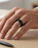 black celtic spinner ring 8mm stainless steel fidget ring