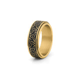 gold celtic spinner ring 8mm stainless steel fidget ring