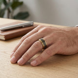 gold celtic spinner ring 8mm stainless steel fidget ring