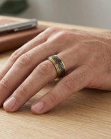gold celtic spinner ring 8mm stainless steel fidget ring