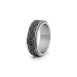silver celtic spinner ring 8mm stainless steel fidget ring