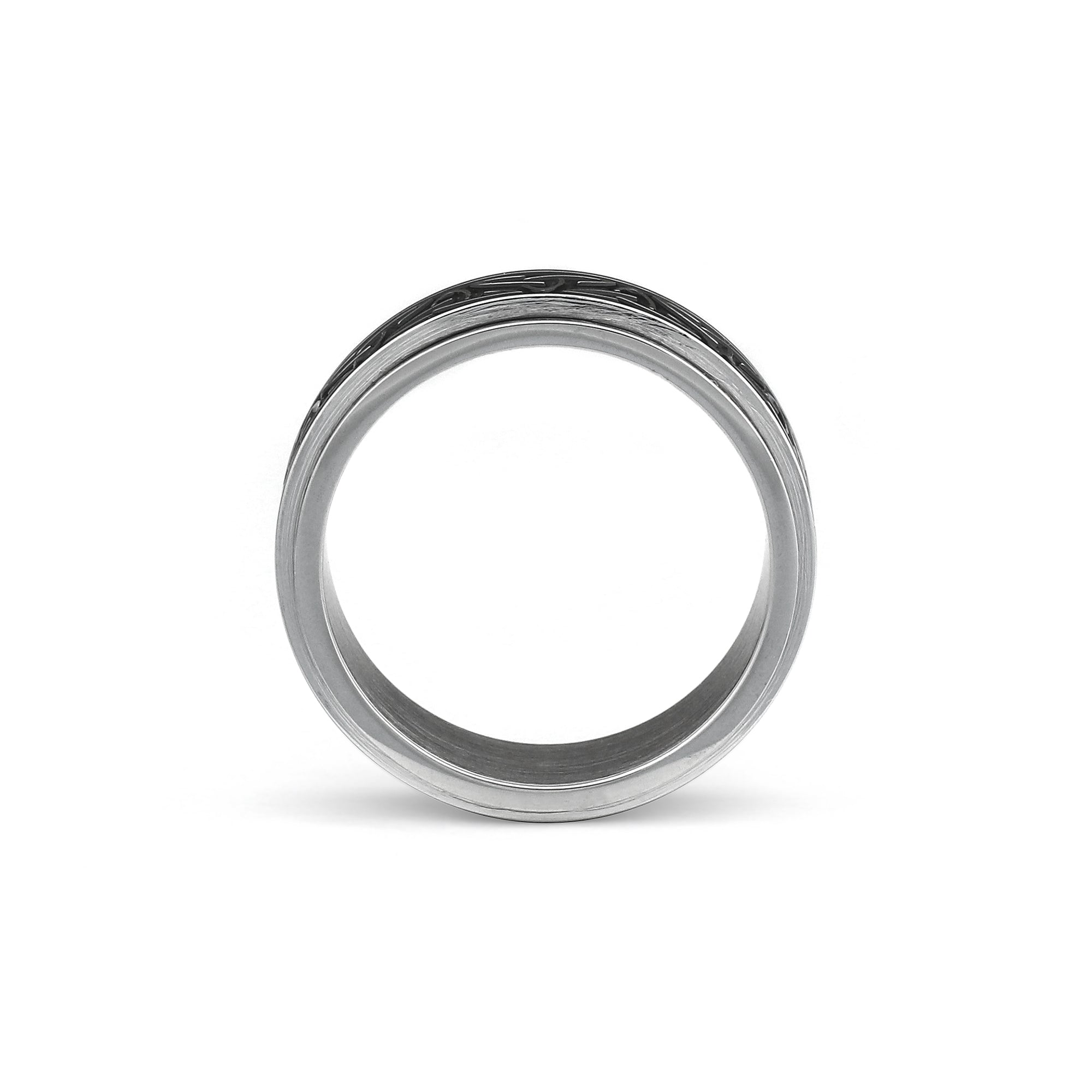celtic knot spinner ring silver rotating band ring