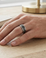 silver celtic spinner ring 8mm stainless steel fidget ring