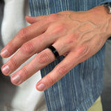 Classic men’s black tungsten carbide ring