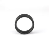 All black men’s tungsten ring on white background