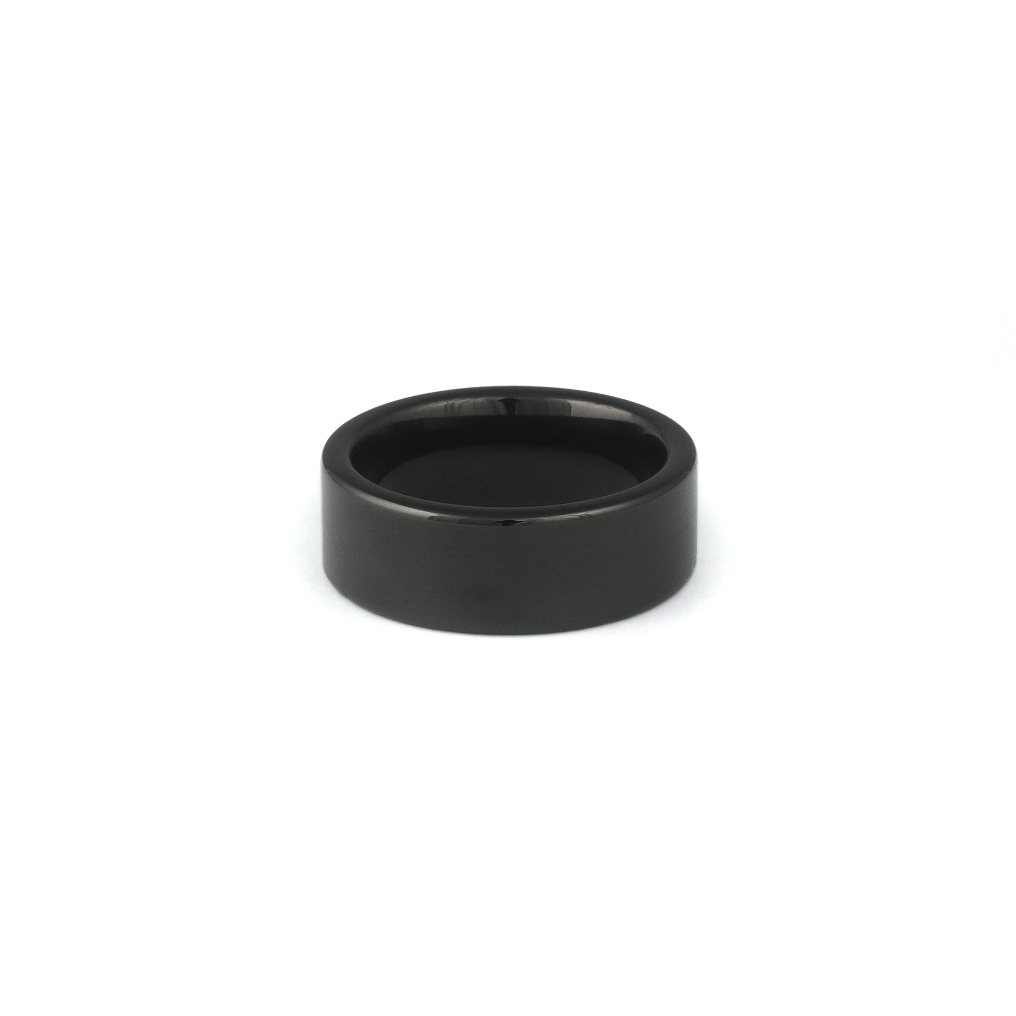 Black tungsten ring for men with comfort fit