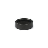 Black tungsten ring for men with comfort fit