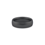 mens black tungsten wedding band 6mm polished
